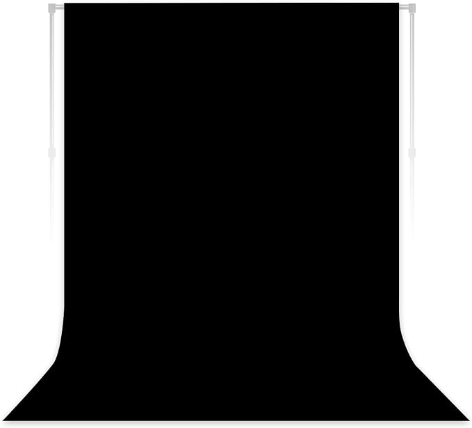 Black Photography Backdrop for Photoshoot, 7x10 FT | Versatile Studio Photo by LYLYCTY