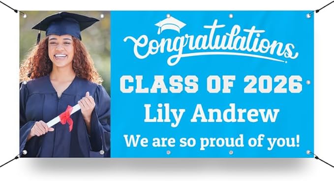 Personalized Graduation Photo Vinyl Banner Sign by Milweb1LLC