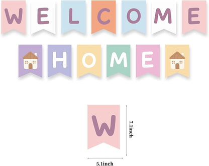Welcome Home Banner, Colorful Paper Welcome Home Decorations - Image 2
