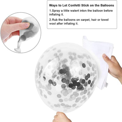 Navy Blue Balloons, 12 Inch White Balloons - Image 3