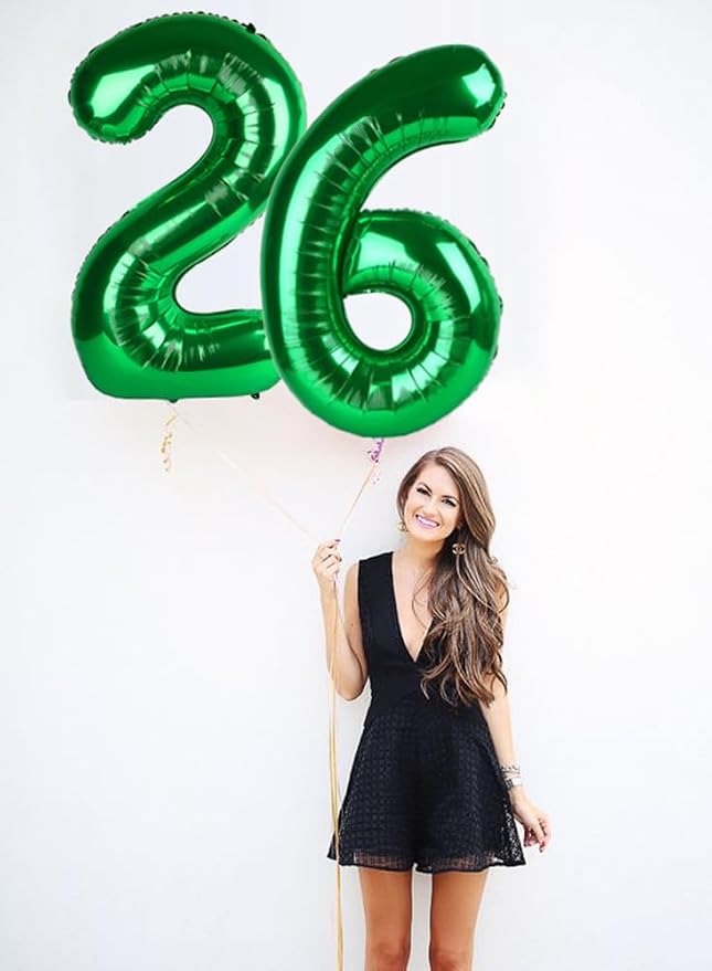 Number Balloons Dark Green 26 Balloon 40 inch - Image 3