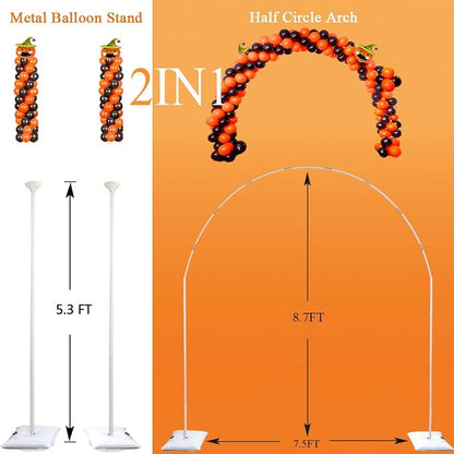 Balloon Arch Stand Kit, 2IN1 Metal Balloon Column Arch - Image 2