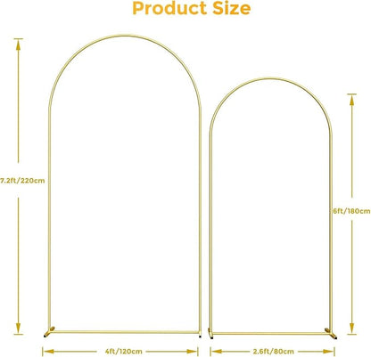Metal Arch Backdrop Stand, 7.2FT+6FT Wedding Arch Frame, Balloon Arch Backdrop - Image 5