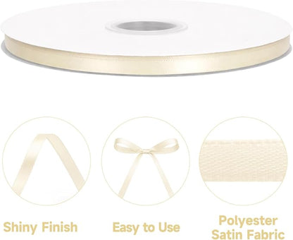 KINGLAKE Ivory Satin Ribbon - Image 3