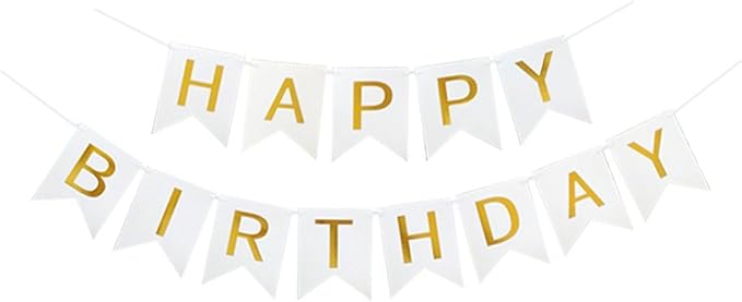 Happy Birthday Banner Birthday Party Supplies Garland Decorations Birthday by iiCheerful