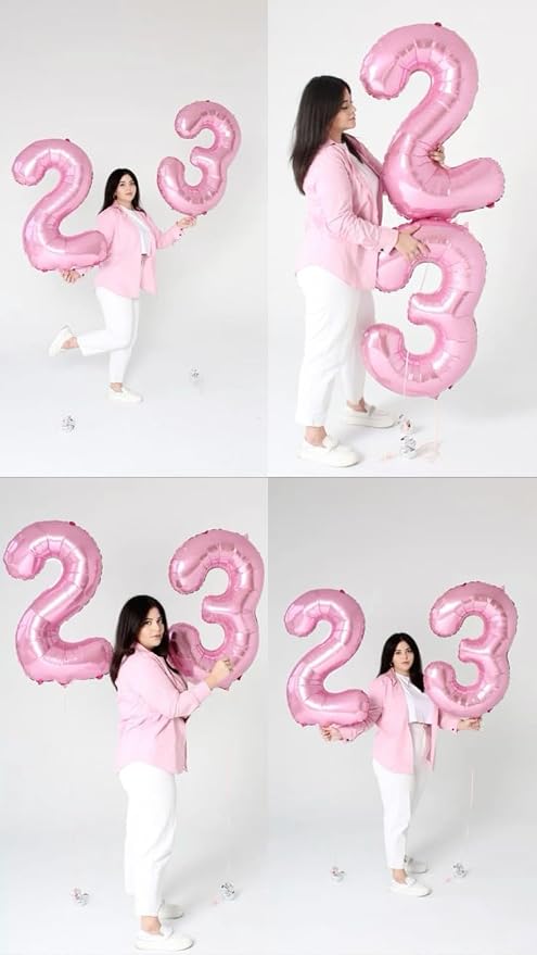 Large Number Balloons 40 Inch Pink 26 Balloon - Image 4