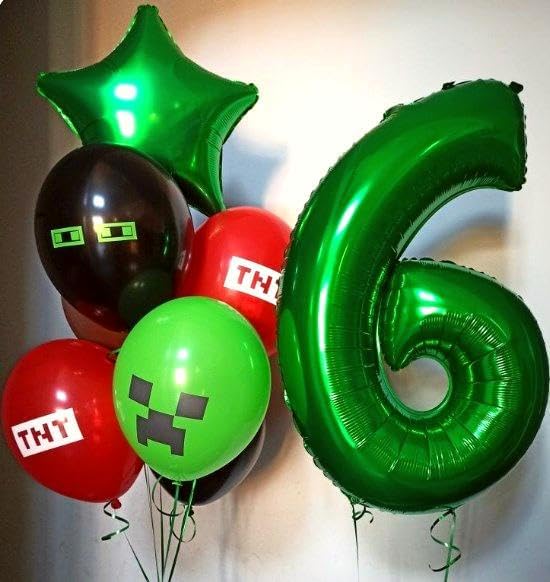 Green Number 6 Balloon 40 inch, Balloon numbers party supplies, deco photo shoot - Image 7