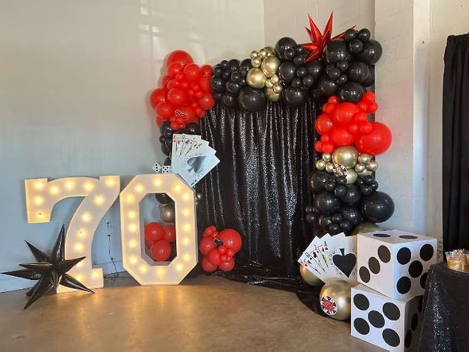 204Pcs Casino Balloon Garland Arch Kit - Image 6
