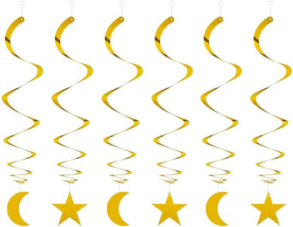 Party Star Moon Swirl Decorations, Whirls Decorations by AimtoHome