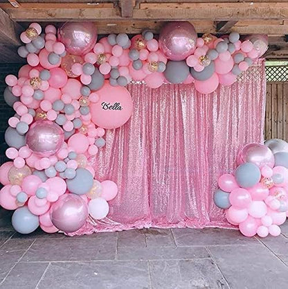 Pink Sequin Backdrop for Party Decor 10FTx10FT | 1 Panel, Glitter Sequin - Image 4