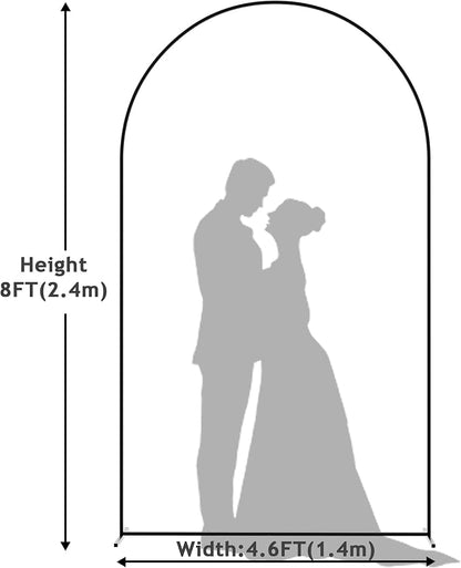 8FT Arch Backdrop Stand Black Metal Wedding Arch Backdrop Stand | Metal - Image 2
