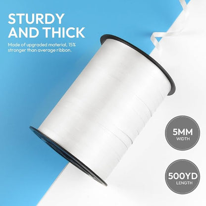 500 Yards Curling Ribbon for Gift Wrapping, 3/16" Balloon String for Christmas - Image 2
