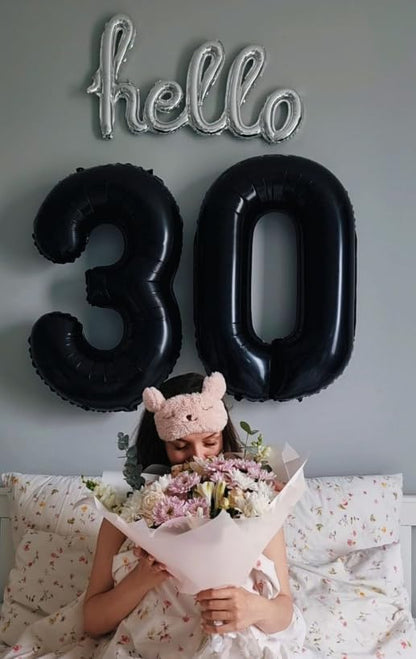 Black 40 Inch 0 Number Balloons, Balloon Decorations - Image 7