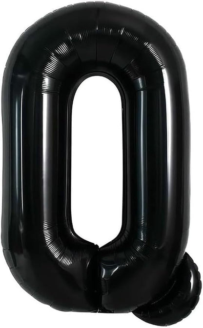 40 Inch Black Letter Q Foil Balloon, Large Jumbo Mylar Helium Alphabet Balloon by Unknown