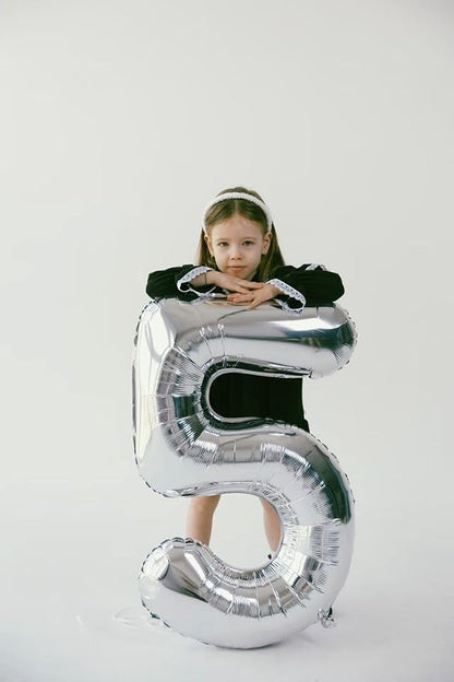 Numbers 14 Balloon 40Inch Silver Balloons - Image 2