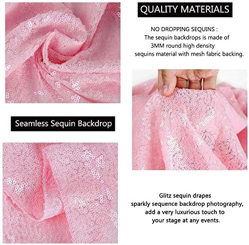 Eternal Beauty Pink 3mm Sequin Backdrop 5x7 Ft - Image 6