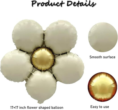 Daisy Balloons Birthday Party Decorations Apricot Flower Daisy Balloon Kit - Image 3