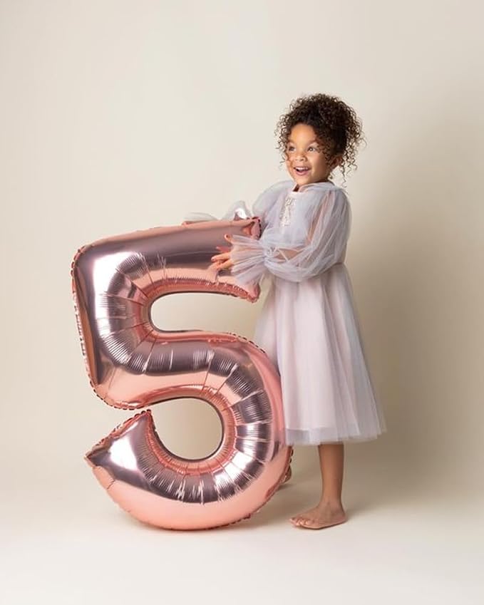 Number 0 Balloon Birthday Decorations, 40In Rose Gold Balloons - Image 3