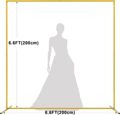 Asee'm 6.6FTx6.6FT Gold Wedding Arch Backdrop Stand Square Metal | Rectangular - Image 2