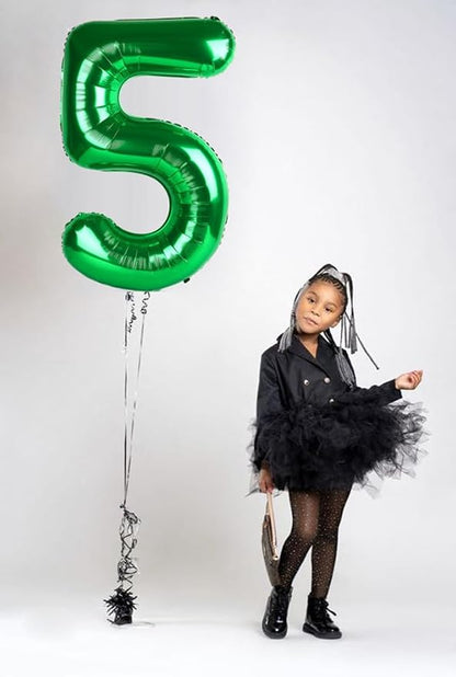 Number 0 Balloons Birthday Decorations, 40In Green Balloons - Image 4