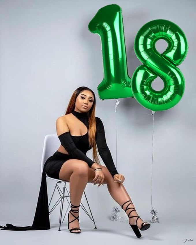 Number 23 Balloon 40Inch for 23 32 Year Old Birthday Decoration, Dark Green | - Image 4