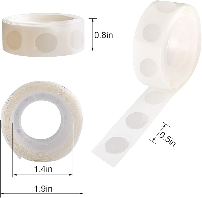gegemaoyi 1000Pcs Clear Glue Dots Double Sided Adhesive Points - Image 7