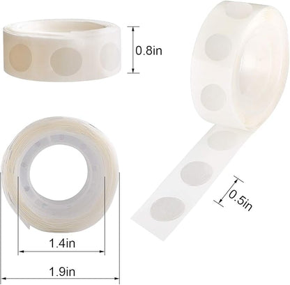 gegemaoyi 3000pcs Glue Point Clear Balloon Glue Removable Adhesive Dots Double - Image 2
