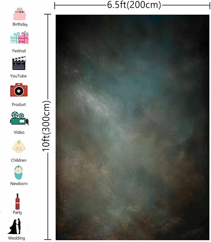 6.5x10ftAqua Backdrops Portrait Backdrops - Image 3
