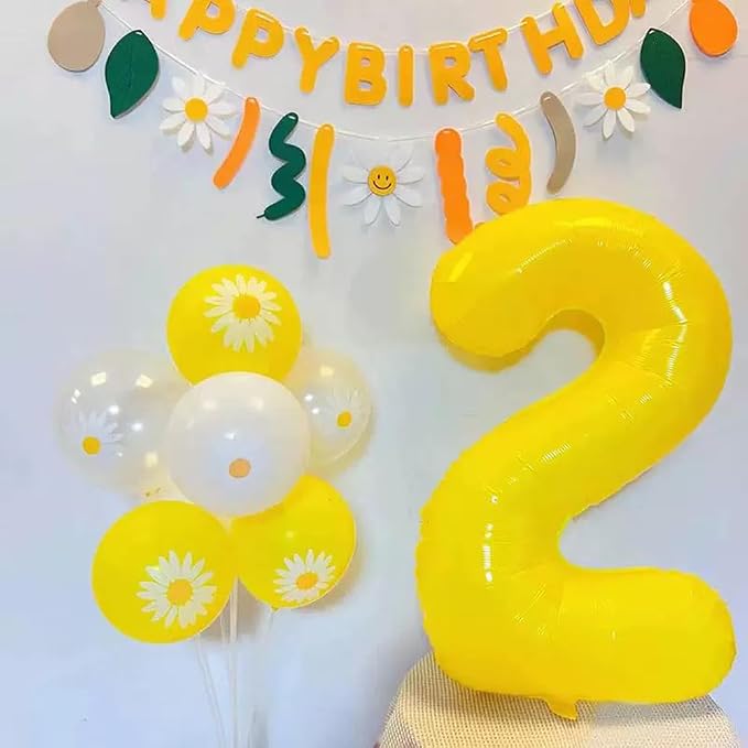 40 inch Yellow Number Balloon Giant Foil Helium Balloons Number 1 Balloon - Image 6