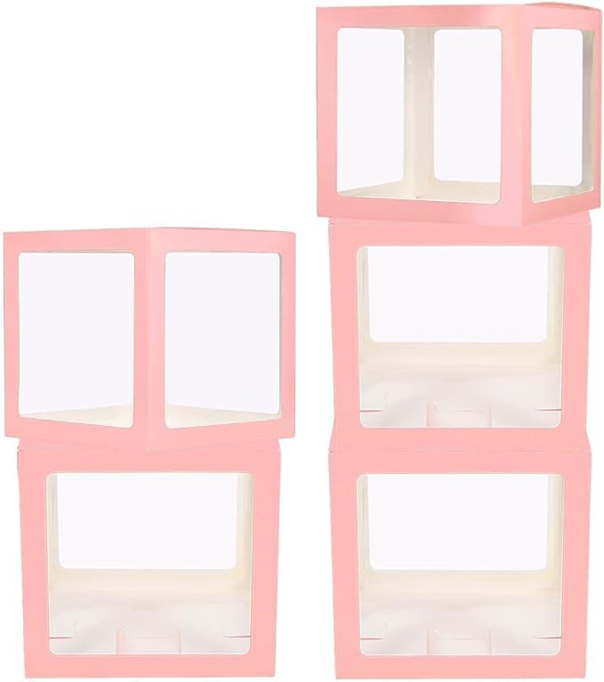 uxcell 6 Pcs Party Balloon Boxes, Transparent Balloon Boxes by uxcell