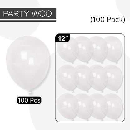 PartyWoo Clear Balloons 100pcs Transparent Latex Helium Balloons 12 Inch | - Image 7