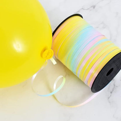 BEISHIDA 500 Yards Rainbow Curling Ribbon Pastel Balloon String, Light Color - Image 2