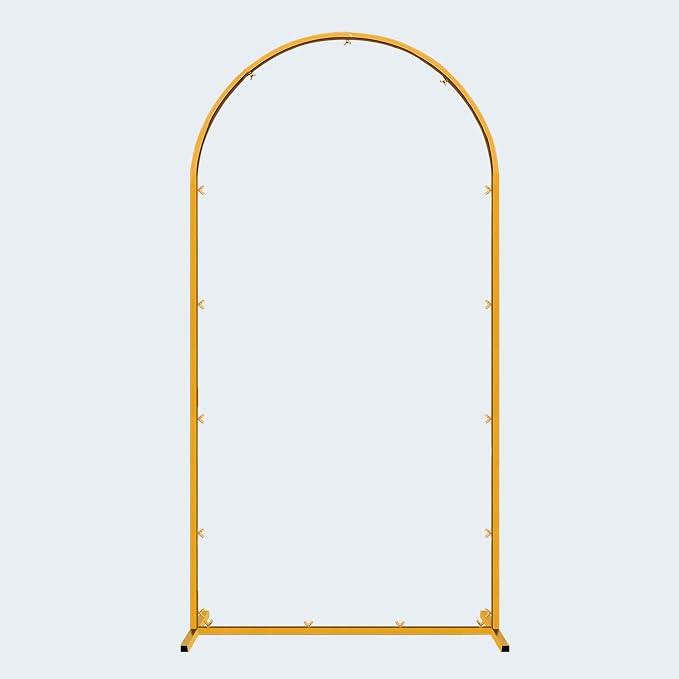 Hemmotop 6.6ft Arch Backdrop Stand Gold | Metal, Ground Stakes - Image 9