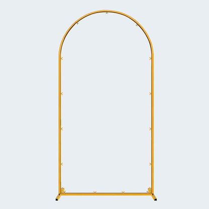 Hemmotop 6.6ft Arch Backdrop Stand Gold | Metal, Ground Stakes - Image 9