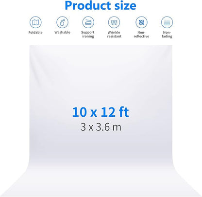 NEEWER 10 x 12FT / 3 x 3.6M PRO Photo Studio Premium Polyester Collapsible - Image 2