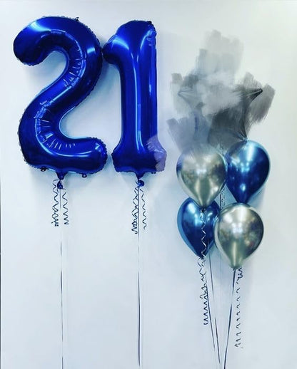 2 Balloon 40 inch Navy Blue Number Balloons - Image 2