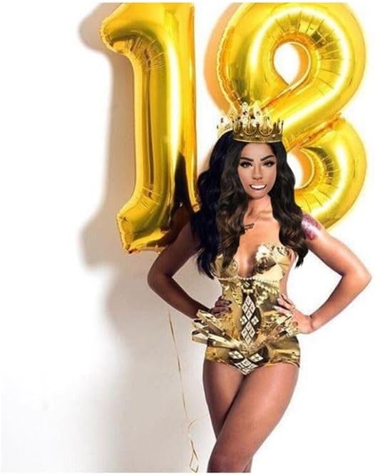 Gold Number 6 Balloon 40 Inch, 6th Birthday Party Decorations Men Women | Foil - Image 4