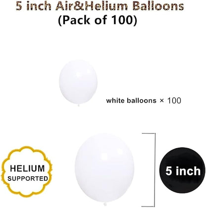 5 inch White Latex Balloons - Image 2