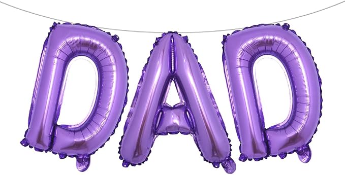 16 INCH DAD Multicolor optional Foil Letter Balloon 16" Happy Father's Day Best by RUIANSI