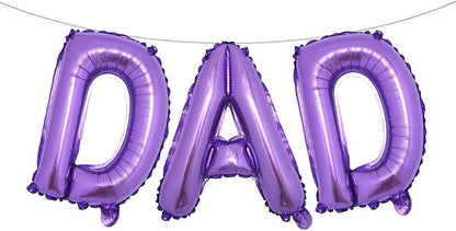 16 INCH DAD Multicolor optional Foil Letter Balloon 16" Happy Father's Day Best by RUIANSI