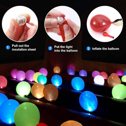 ZGWJ 100PCs Warm White Balloon Lights Mini, Battery Powered, Long Standby Time - Image 4