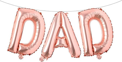 16 INCH DAD Multicolor optional Foil Letter Balloon 16" Happy Father's Day Best by RUIANSI