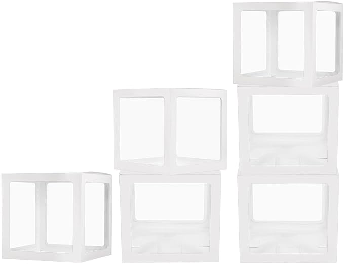 uxcell 4 Pcs Party Balloon Boxes, Transparent Balloon Boxes by uxcell