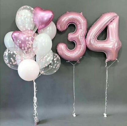 Number Balloons 40 Inch Pearl Pink 3 Balloon - Image 4