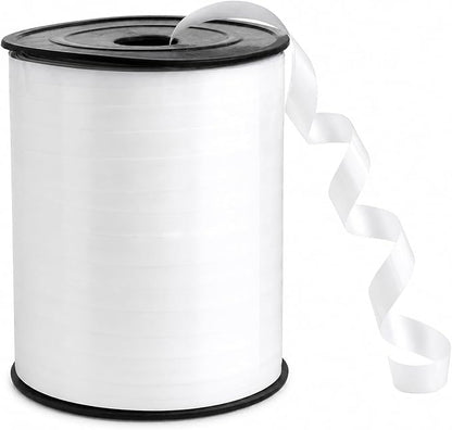 TONIFUL 250 Yards Shiny White Curling Ribbon 10mm Wide Balloon String | White by TONIFUL