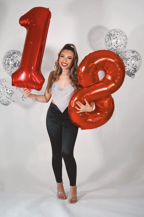 Red Number 1 Balloon 40 Inch - Image 8