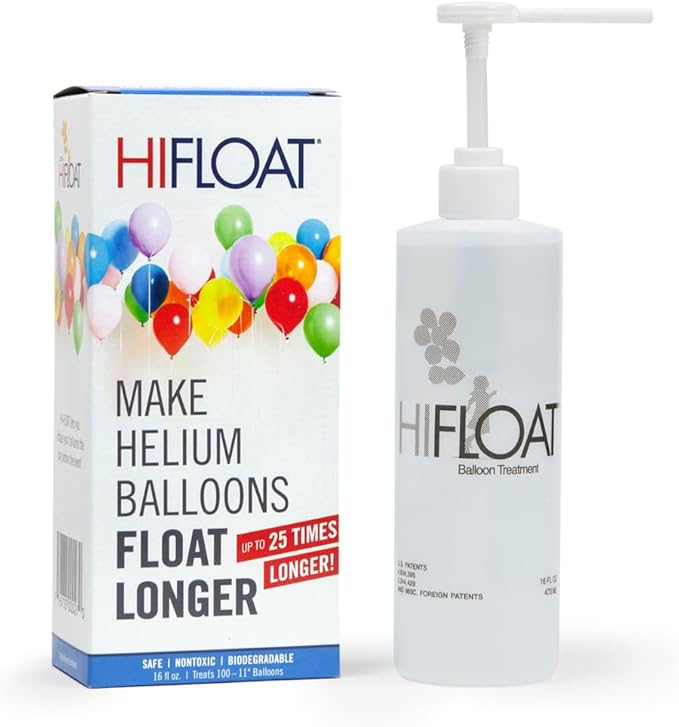 HI-FLOAT Balloon Treatment 16 oz – Extends Float Time by Shindigz