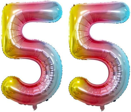 Gold Foil Balloons Number 5, Huge Number Balloons - Image 6