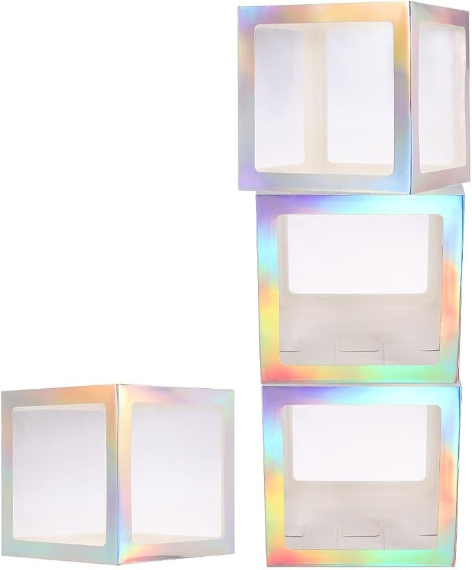 uxcell 6 Pcs Party Balloon Boxes, Transparent Balloon Boxes by uxcell