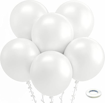 Bezente Pearl White Balloons 18 Inch 30 Pack Latex Large Thick | Ivory by Bezente